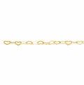 Gold-Filled Heart Link Cable Chain Bracelet