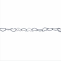 Sterling Silver Heart Link Chain Bracelet
